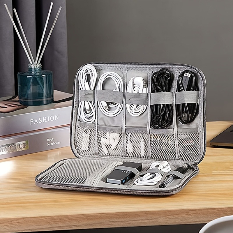 Office Tech Gear - صندوق متعدد الجيوب للإكسسوارات الإلكترونية -