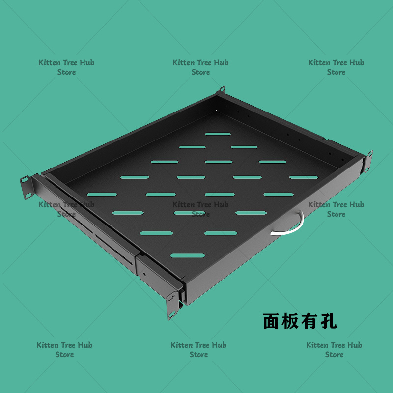 Server Rack Shelf - درج لوحة مفاتيح 1U لخزائن الشبكات،
