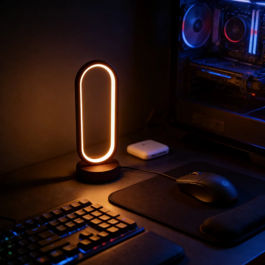 مصباح طاولة واحد، مصباح طاولة  - مراجعة Ring Light Desk Small وسعره