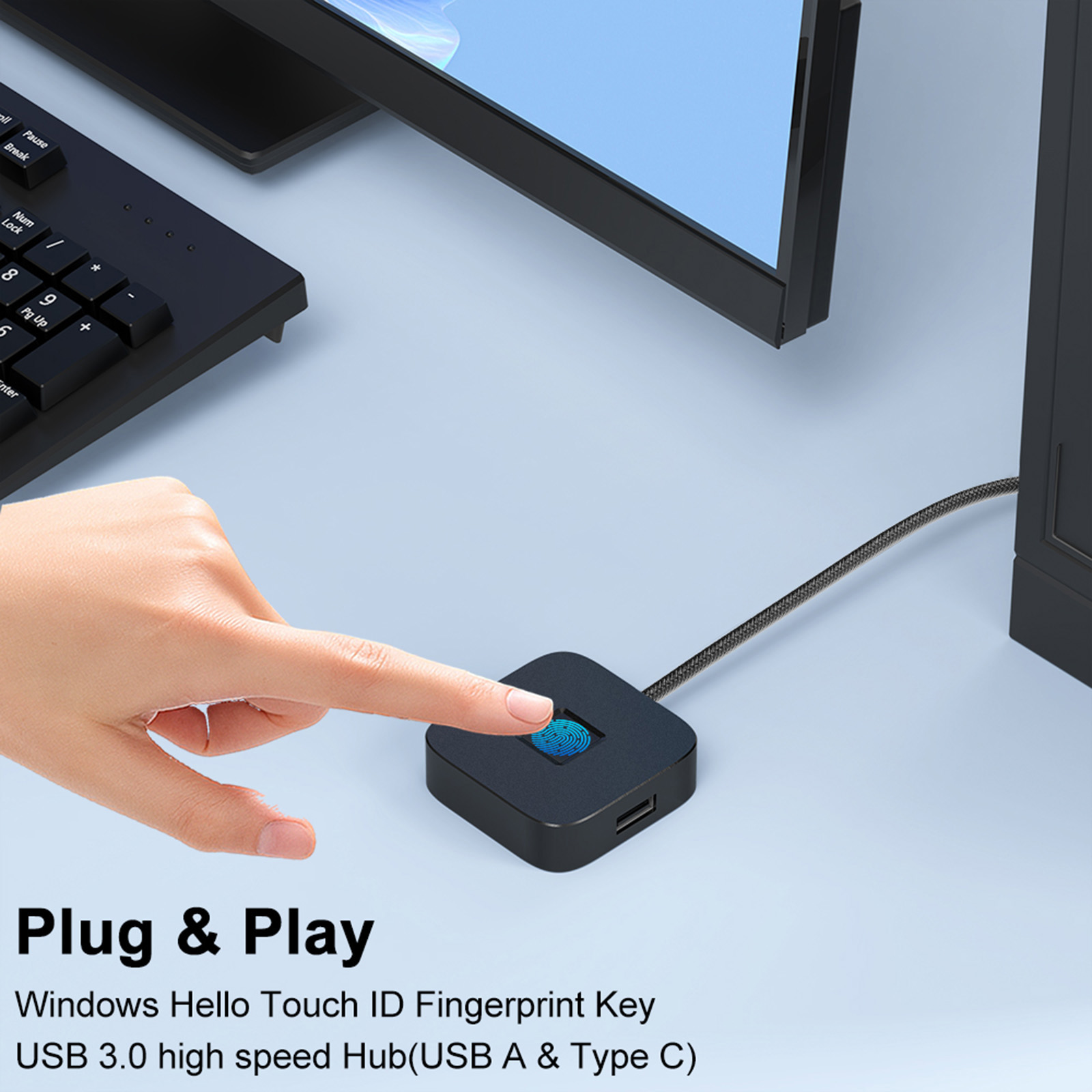 ماسح بصمات الأصابع مع موزع USB - مراجعة Fingerprint Reader Usb وسعره