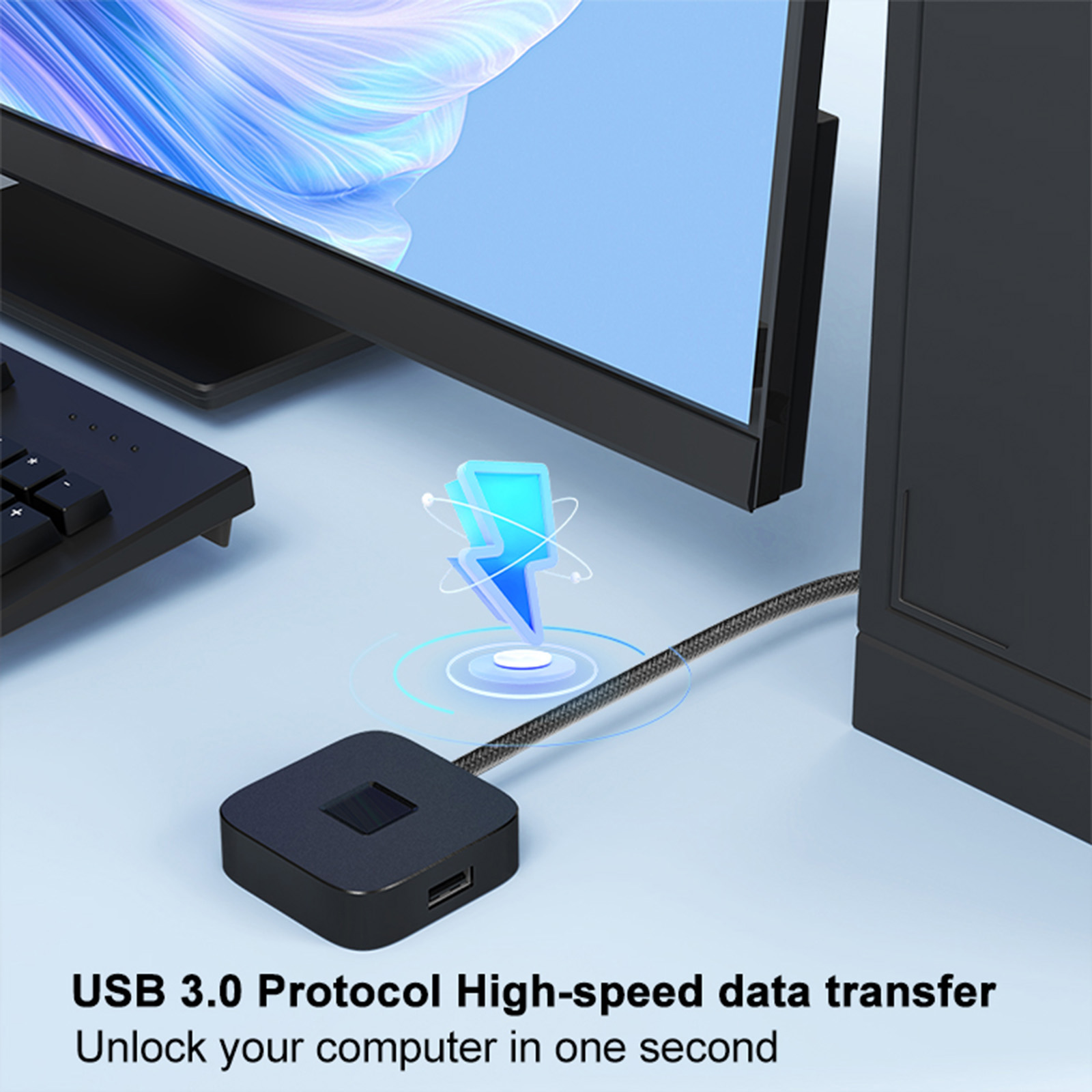 ماسح بصمات الأصابع مع موزع USB - مراجعة Fingerprint Reader Usb وسعره