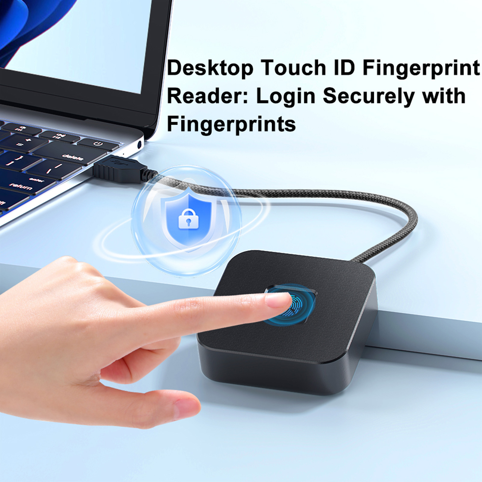 قارئ بصمات الأصابع USB مع كابل - مراجعة Fingerprint Reader Usb وسعره